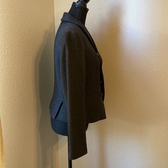 Banana Republic women’s charcoal grey military style pea coat light jacket. - Picture 2 of 12